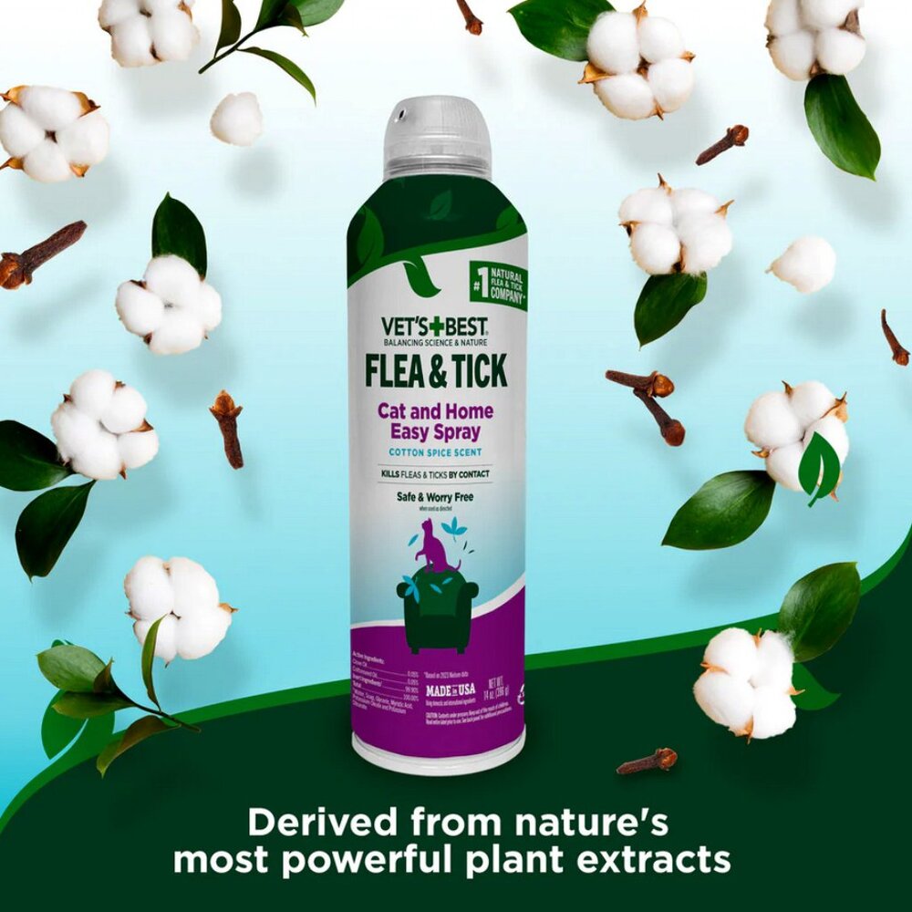 NEW! Flea and Tick Cat Easy Spray – Cotton Spice Scent